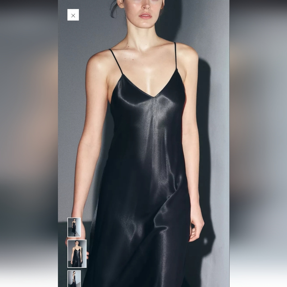 Zara Elegant Black Maxi Dress - Picture 2 of 9